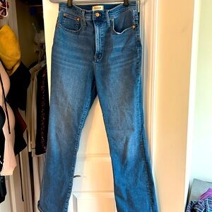 NWOT Madewell High Wasted Skinny Flare Jean in Medium Wash